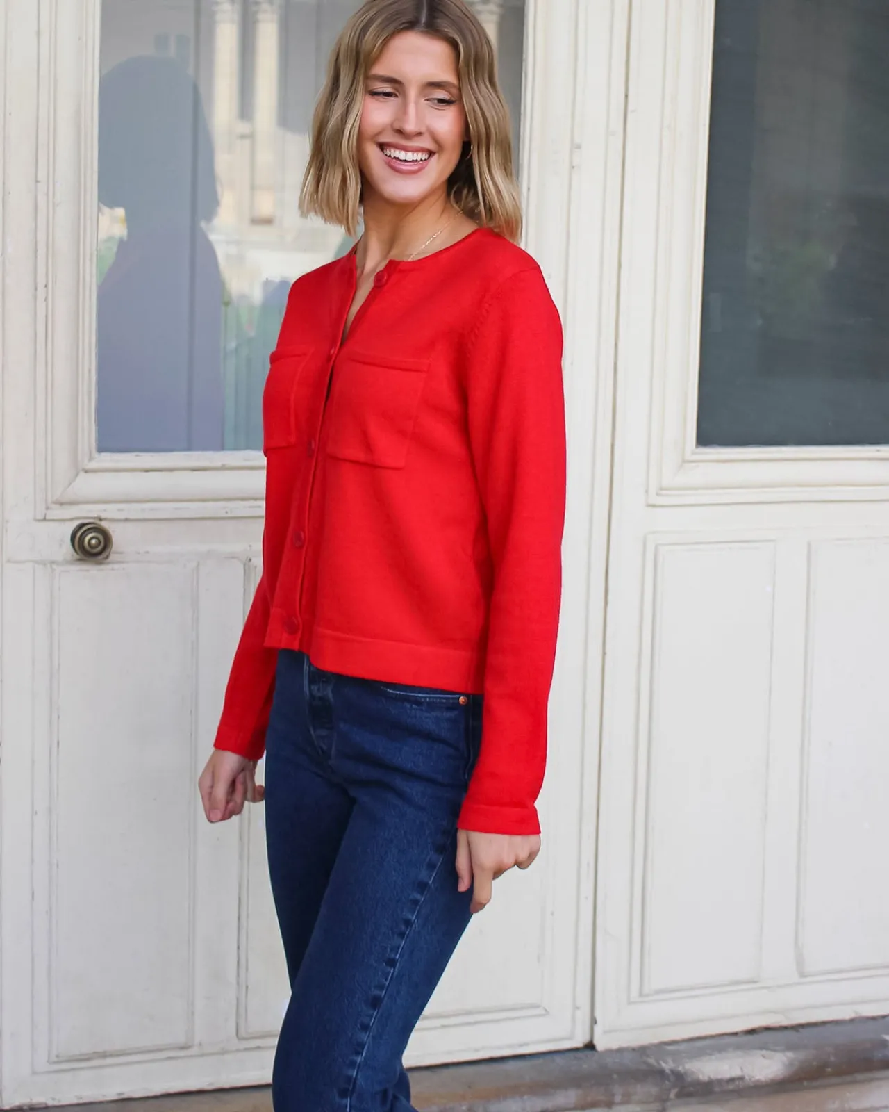 GARANCE Pulls & Gilets-Gilet Tim ROUGE